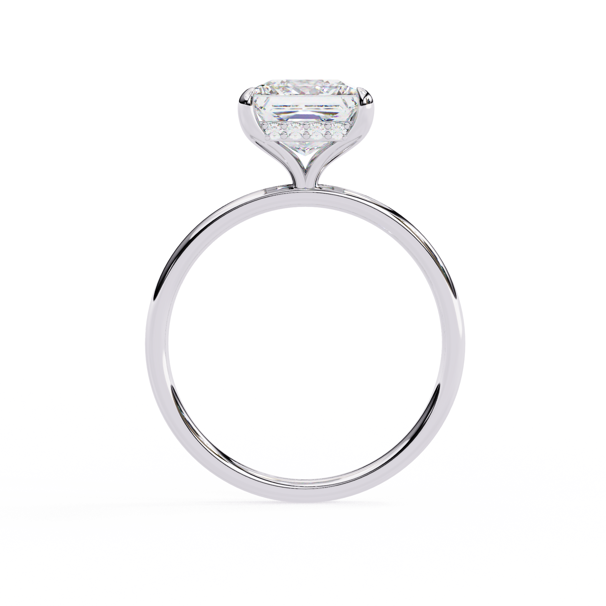 Buy 2.36ct Princess Cut Natural Diamond Ring Solitairekart